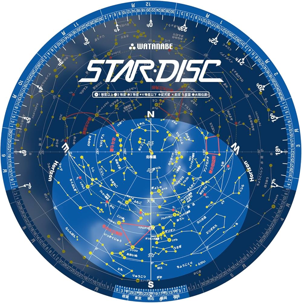Amazon.co.jp: 渡辺教具製作所 星座早見盤 スターディスク 蛍光星座